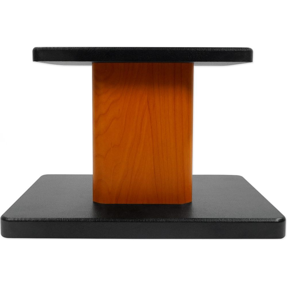 RockShelf 68B Black 6.5" Home Bookshelf Speakers+8" Wood Stands