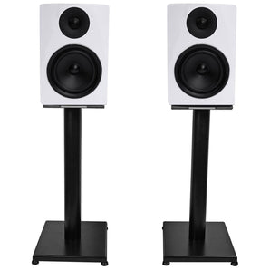 Pair Rockville APM6W 6.5" 350 Watt USB Studio Monitor Speakers+Black 21" Stands