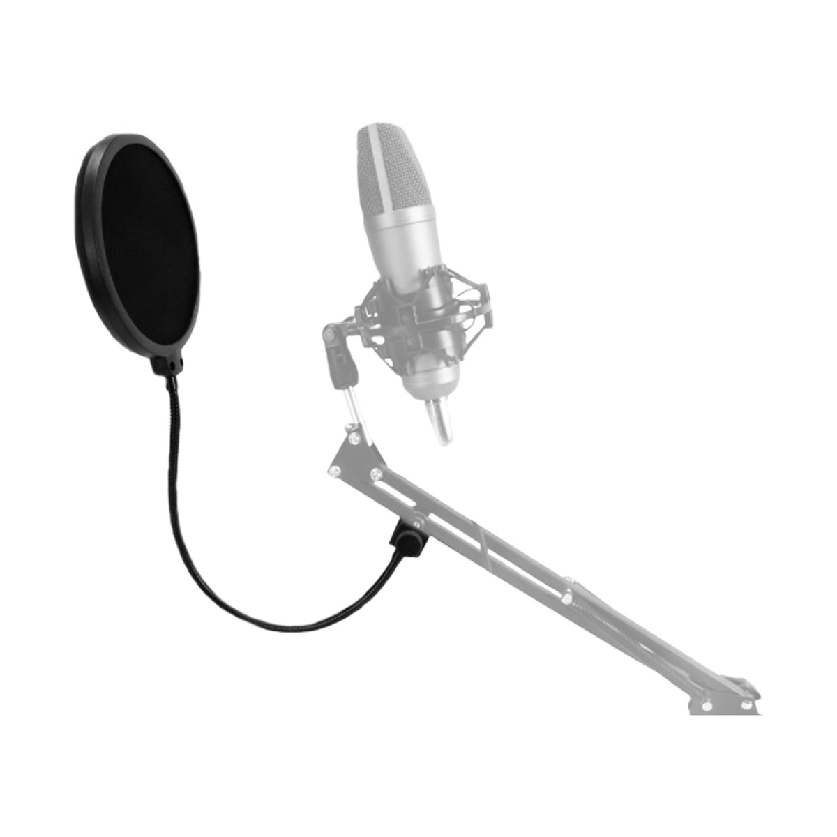 MKPF2 Recording Microphone Pop Filter with 10" Gooseneck Clamp