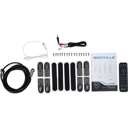 Rockville Bluetooth Home Theater/Karaoke Machine System W/LED'S+Subs+Microphones