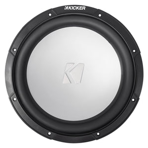 KICKER 45KM104 10" 350w Marine Boat Subwoofer Sub+Charcoal Grille w/LED's+Remote