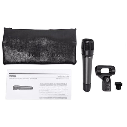 Audio Technica ATM650 Dynamic Guitar/Snare/Percussion Instrument Microphone Mic