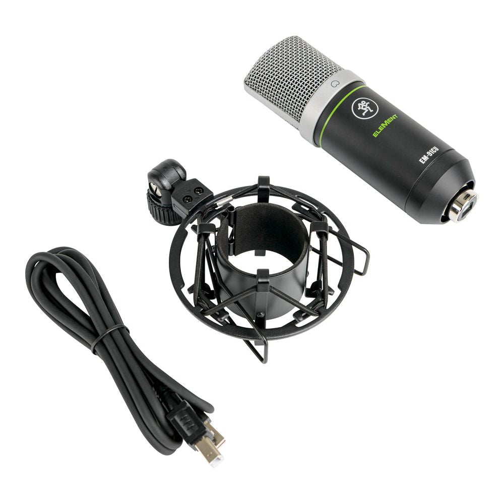 Mackie EM-91CU USB Condenser Recording Zoom Podcast Microphone Mic+Shockmount