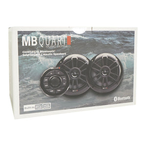 MB QUART GMR1.5S2B Marine Gauge Bluetooth Receiver+(2) Black 6.5" Tower Speakers