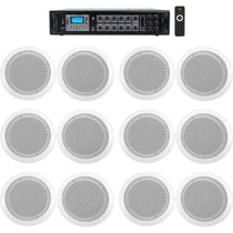 CC65T White 12-Pack + RCS180-6 6-Zone 180W Amp Bundle