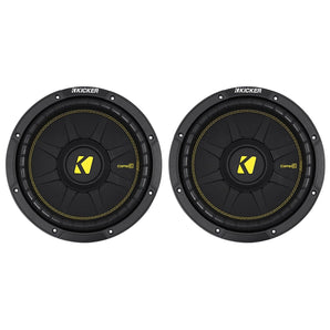 2) KICKER 44CWCD104 CompC 10" 1000w Dual 4-Ohm Car Audio Subwoofers Subs CWCD104