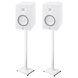 Pair 37” Steel White Stands For Yamaha HS7 Studio Monitors