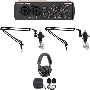 Presonus Audiobox ASMR Recording Streaming Kit Interface and (2) Mics+Headphones