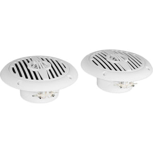 (4) Rockville MS40W White 4" 200 Watt Marine Boat Speakers Compact and Powerful