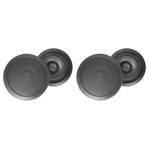 (4) Rockville HC85 8" Inch 700 Watt Black In-Ceiling Home Theater Speakers 8 Ohm