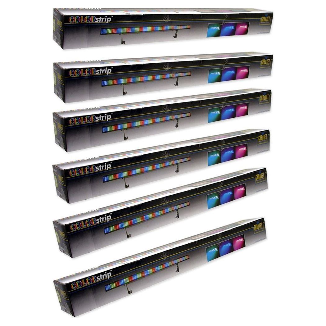 (6) COLORSTRIP Color Strip DJ DMX LED Wash Lights