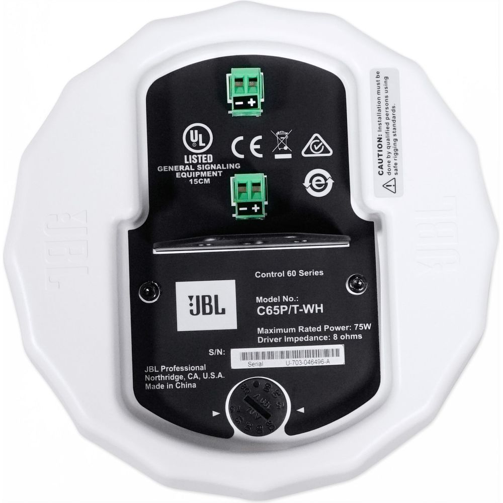 Control 65P/T-WH 5.25" 70V Pendant Speakers, Set of 6