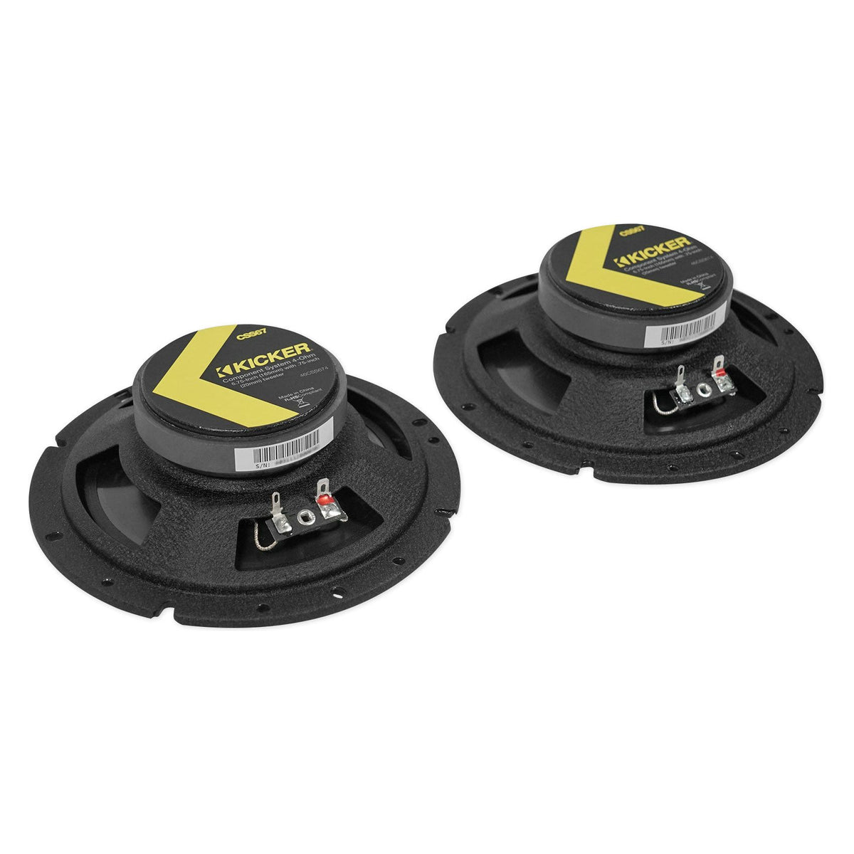 6.75" Component Speakers Plus 2-Channel Amplifier and Amp Wiring Kit