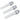 Rockville TC PRO Triple White 3-Pack Metal Wired Vocal/Instrument/DJ Microphones