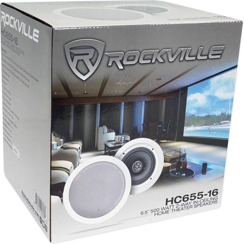 4000W Bluetooth DVD Receiver, (8) 6.5" Ceiling Speakers & Powered Subwoofer