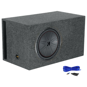 Kicker 48CWR154 COMPR15 15" 1600 Watt Car Subwoofer+Vented Sub Box Enclosure