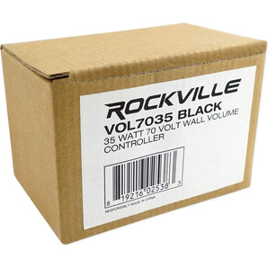 Rockville 60w 70v Commercial Amplifier w/Bluetooth+Black Wall Volume Control+Mic