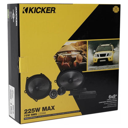 6x8" Component Speaker Set Plus 6x8" Coaxial Speaker Pair