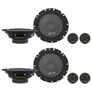 (2) Pairs Alpine SXE-1751S 6.5" 220 Watt Car Audio Component Speakers