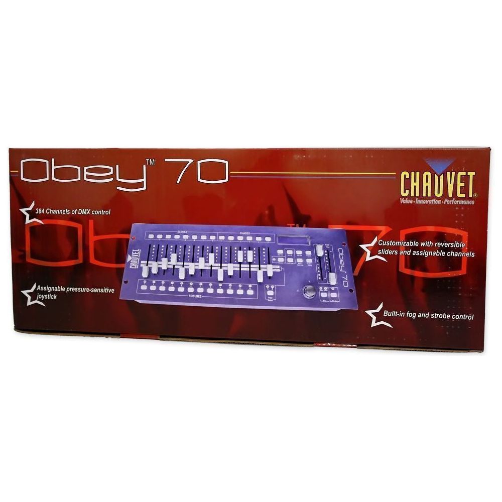 OBEY 70 Light/Fog DMX Controller + 4 DMX Cables