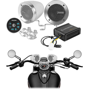 Memphis MXABMC2BTBT Motorcycle Audio System w/(2) Speakers+Bluetooth Controller