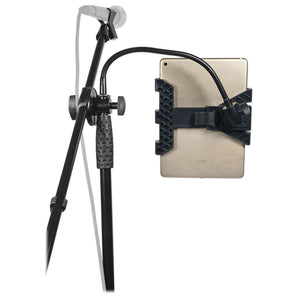 Rockville Tripod Karaoke Microphone Mic Stand w/iPad/Tablet Clip Mount+Carry Bag