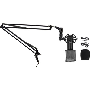 Rockville RCM01 PC Podcast Podcasting Recording Microphone+Shock Mount+Boom Arm
