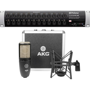 PRESONUS Studiolive 24R 24-Channel Digital Rack Mount Mixer+AKG Mic+Shockmount