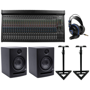 Mackie 3204VLZ4 32-ch. 4-Bus FX Mixer w/USB 3204-VLZ4+Monitors+Headphones+Stands