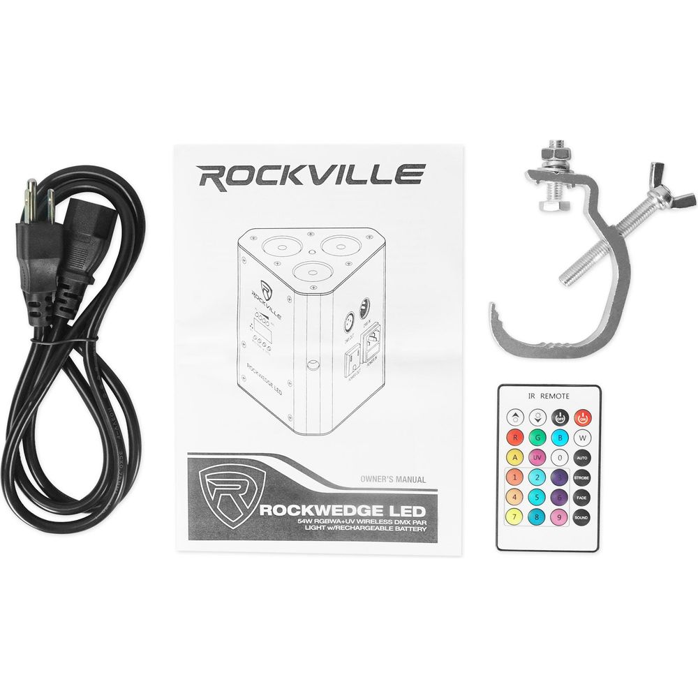 RockWedge LED 4-Pack + ROCKFORCE W2 Controller Bundle