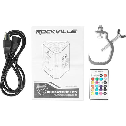 RockWedge LED 4-Pack + ROCKFORCE W2 Controller Bundle