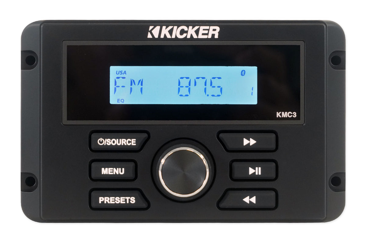 KMC3 Digital Media Receiver w/Bluetooth+Remote+(2) 6.5" White Speakers