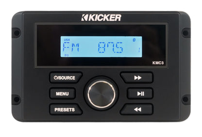 KMC3 Digital Media Receiver w/Bluetooth+Remote+(2) 6.5" White Speakers