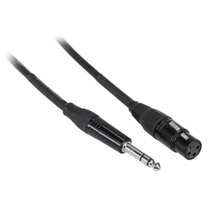 16 Rockville RCXFB6B Black 6' Female REAN XLR to 1/4'' TRS Balanced Cables OFC