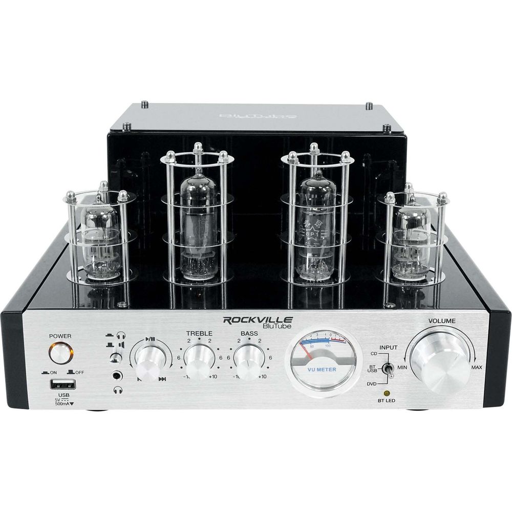 BluTube Tube Amplifier/Home Theater Bluetooth Receiver + (2) 4" Speakers