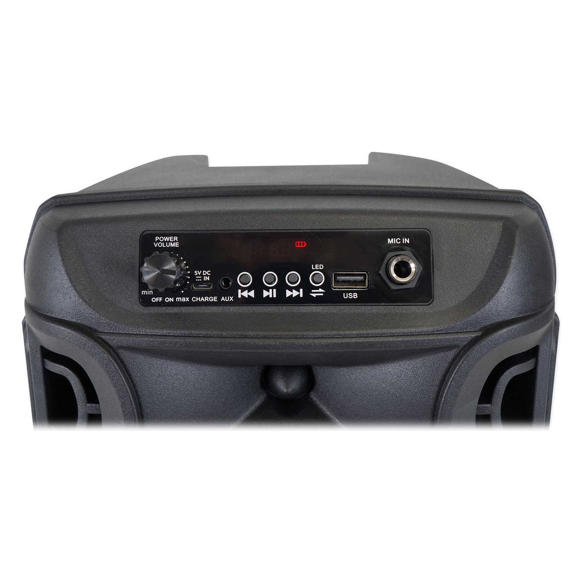 Technical Pro BOOM8 Rechargeable 8" LED Party Speaker w/Bluetooth/USB+Microphone