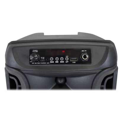 Technical Pro Rechargeable 8" LED Karaoke Machine Speaker System w/Bluetooth+Mic
