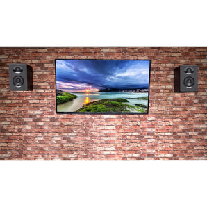 (2) SAMSON M30 Powered Studio/Computer Monitors Speakers+Swivel Wall Brackets