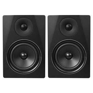 (2) Rockville DPM6B Dual Powered 6.5 inch 420 Watt Active Studio Monitor Speakers