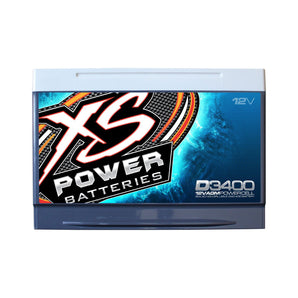 XS Power D3400 3300 Amp AGM Power Cell Car Audio Battery + Terminal Hardware