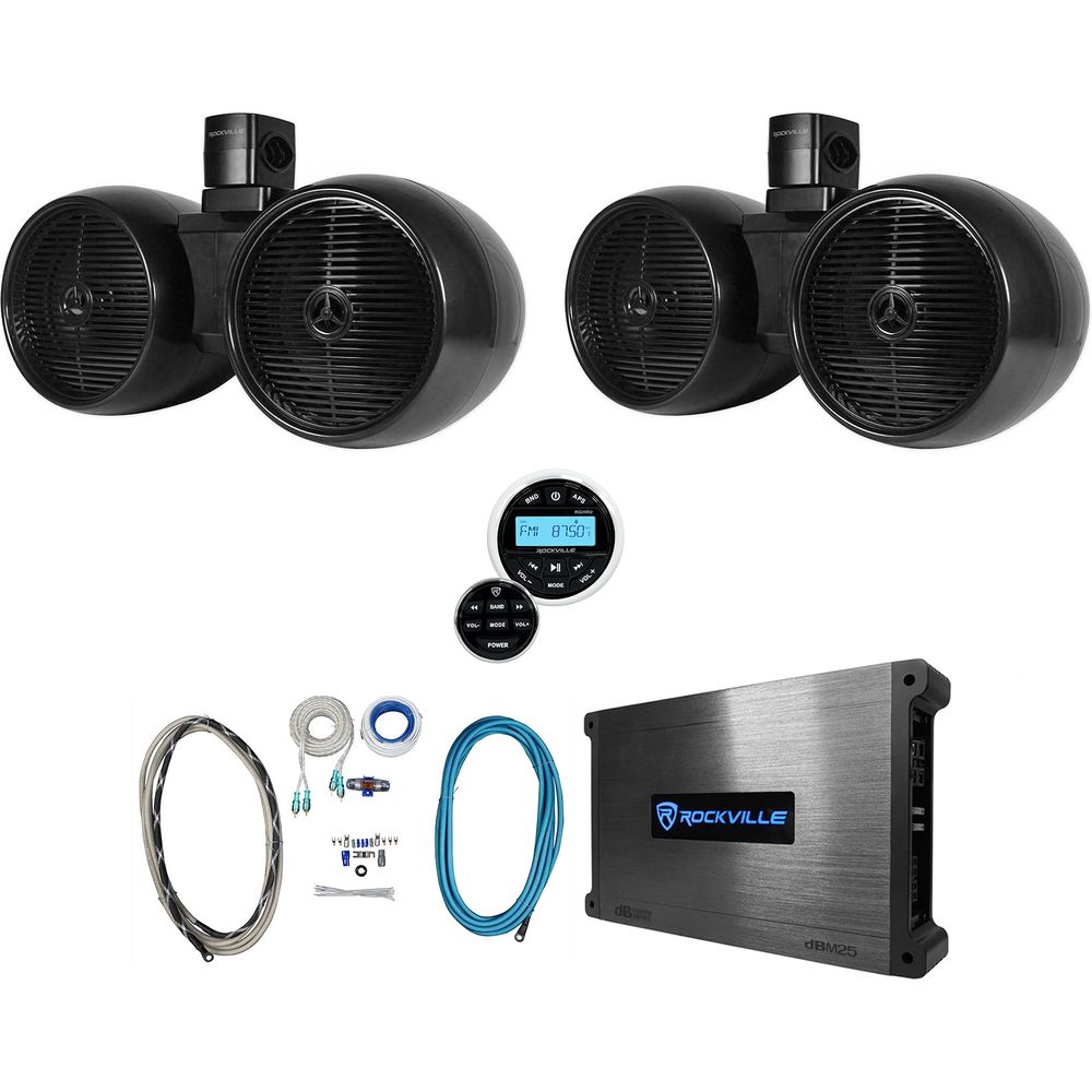 RGHR2 Receiver + DWB80B Dual 8" 2-Pack Bundle