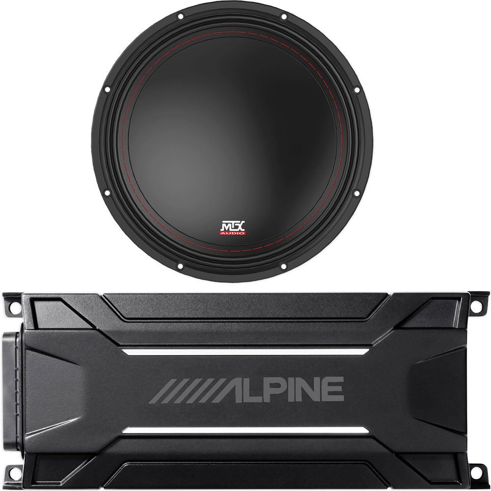 MTX 3510-02 10" Subwoofer + Alpine Mono Amplifier