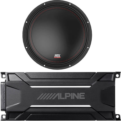 MTX 3510-02 10" Subwoofer + Alpine Mono Amplifier