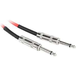 Rockville RCGT6.0R 6' 1/4'' TS to 1/4'' TS Guitar/Unbalanced Signal Cable-Red