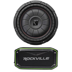 Kicker 43CVT102 COMPVT 10" 800w Slim Shallow Car Subwoofer + Speaker