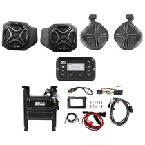 Bluetooth Receiver, Front Speakers & 8" Rockville Tower Speakers for Ranger XP1000