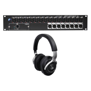 Soundcraft Mini Stagebox 16R 2U MSB16R 16x8 Analogue+Audio Technica Headphones