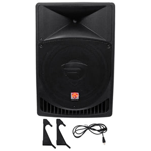 Rockville RPG15 15" Professional Powered Active 1,000w 2-Way DJ PA Speaker+Stand