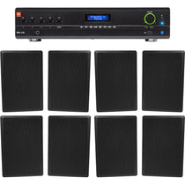 VMA1120 Amplifier + (8) RockSlim Black Wall Speakers Bundle