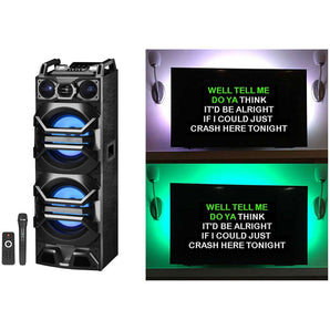 Technical Pro Bluetooth Karaoke Machine System+Wireless Microphone+TV LED Strip